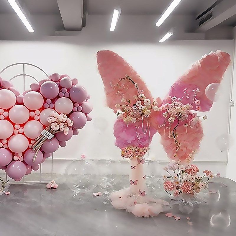 婚房布置浪漫梦幻彷真花蝴蝶KT板装饰diy纱蝴蝶婚礼求婚场景背景,节庆用品/礼品,婚房装扮用品,淘宝优惠券,粉丝福利购,淘宝优惠卷