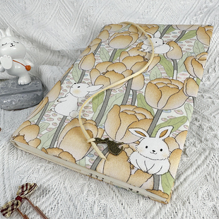 布书衣书套布艺手帐本A5A6兔子手账书本保护套可调节书皮封套定制