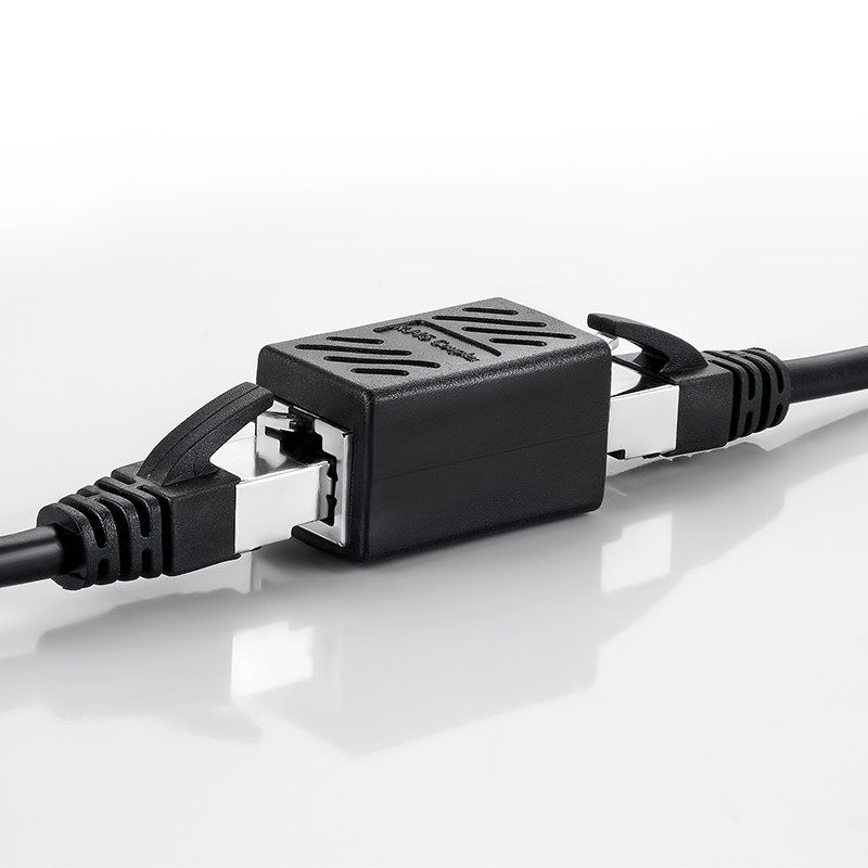 网线对接头RJ45网络直通头宽带网线转接口水晶头延长连接器双通头