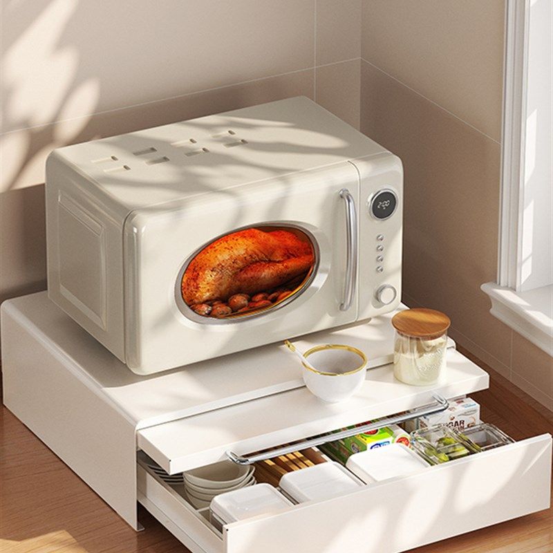厨房微波炉烤箱置物架延伸台面家用双层电饭锅多功能抽屉收纳架子,厨房/烹饪用具,微波炉置物架,淘宝优惠券,粉丝福利购,淘宝优惠卷