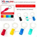 接线带护套 Rv冷压端子Rv1.25 4铜欧式 1.25 o形绝缘套筒端子圆