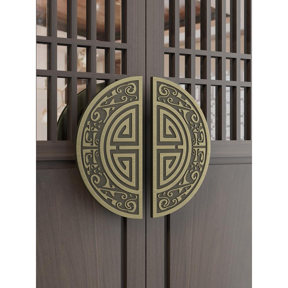 酒店大门拉手新中式包厢实木门工程拉手彷古圆玻璃门把手推拉拉手