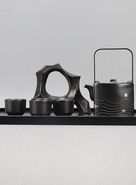 新中式创意托盘组合摆件客厅茶几家居饰品套装搭配样板间配套摆设