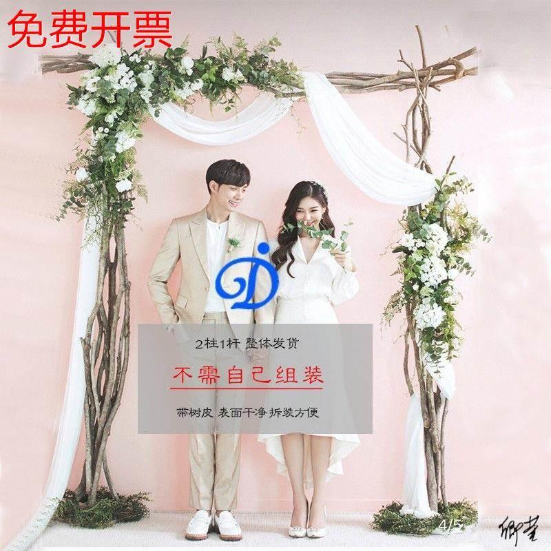 藤编门材料柜门装饰树枝森系婚庆拱门花环实木背景DIY屏风隔断