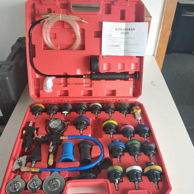 34件汽车打压检测测漏工具防冻液更换工具打压测漏仪压力水箱表