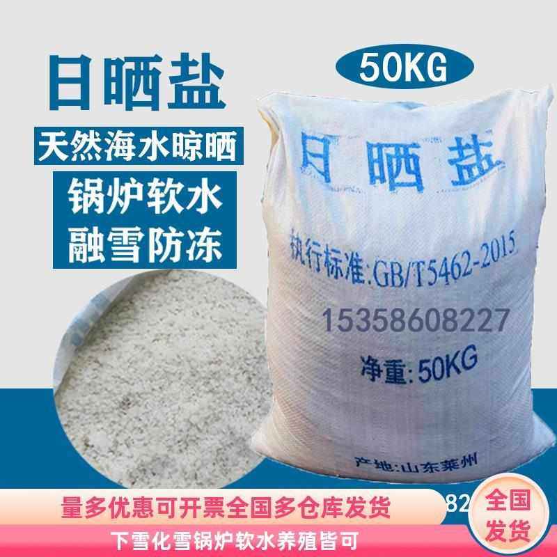 工业盐日晒盐50KG粗盐小颗粒盐氯化钠锅炉软水用融雪剂融雪盐包邮