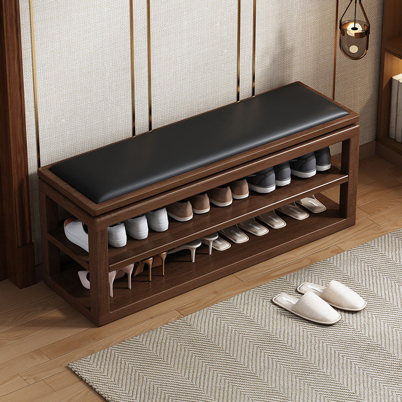 实木换鞋凳家用门口入户软包可坐穿鞋凳玄关鞋柜坐凳一体多层鞋架,住宅家具,换鞋凳,淘宝优惠券,粉丝福利购,淘宝优惠卷