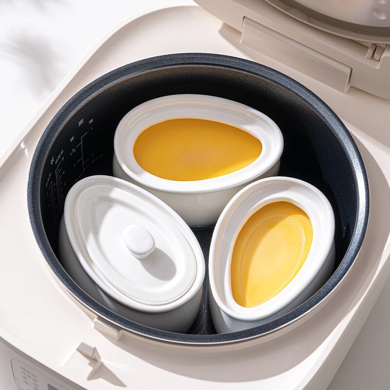 电饭煲蒸蛋羹专用碗一人份炖盅隔水炖家用蒸盅扇形蒸碗鸡蛋糕炖罐