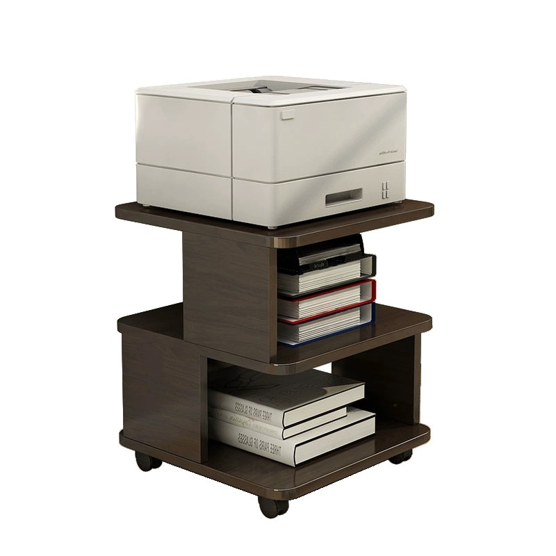 简易办公室放打印机置物架落地架子移动加大号Q桌下复印机支架多