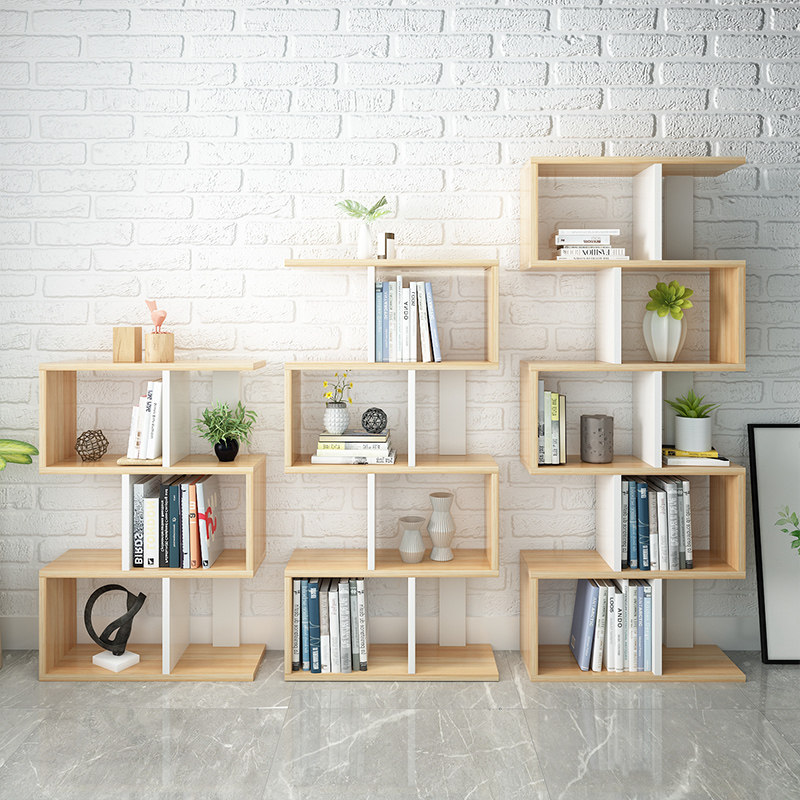 简易书架儿童桌面落地置物架办公组合卧室家用展示学生多层收纳架