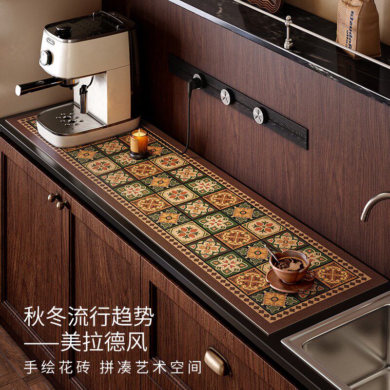 美拉德电视柜台面保护垫桌面防水可裁剪轻奢高级感书桌餐边柜垫