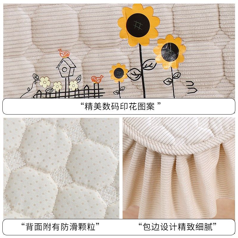 新款异形化妆椅套罩家用卧室梳妆台E花瓣椅子套弧形美甲凳子保护