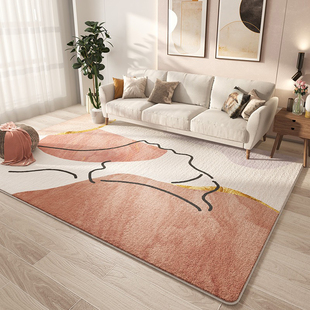客厅地毯轻奢高级感免洗懒人沙发茶几毯卧室ins奶油风可擦洗地垫