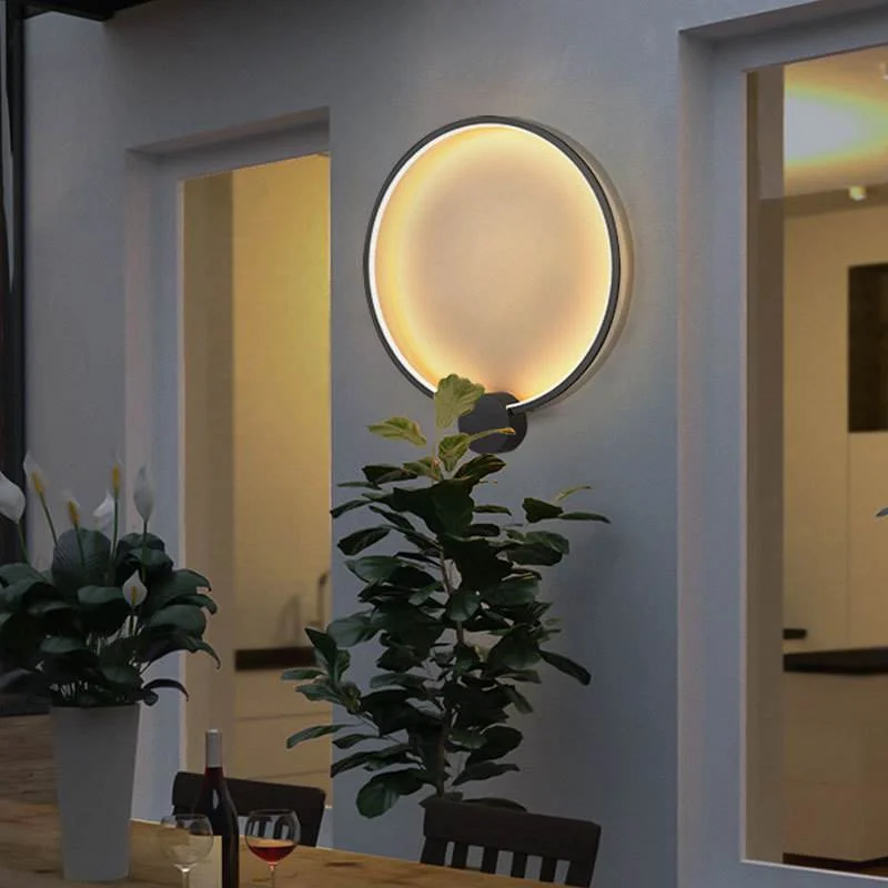 户外壁灯防水别墅灯庭院灯门前灯外墙壁灯圆形露台灯室外阳台壁灯