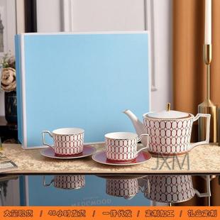 客厅喝水杯子茶具家庭待客茶杯家用茶壶欧式 陶瓷水杯套装 杯具