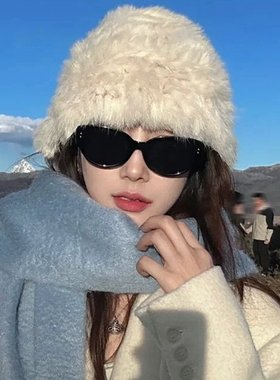 山姆优选偏光镜复古猫眼墨镜男女款圆脸ins太阳眼镜防晒登山护目