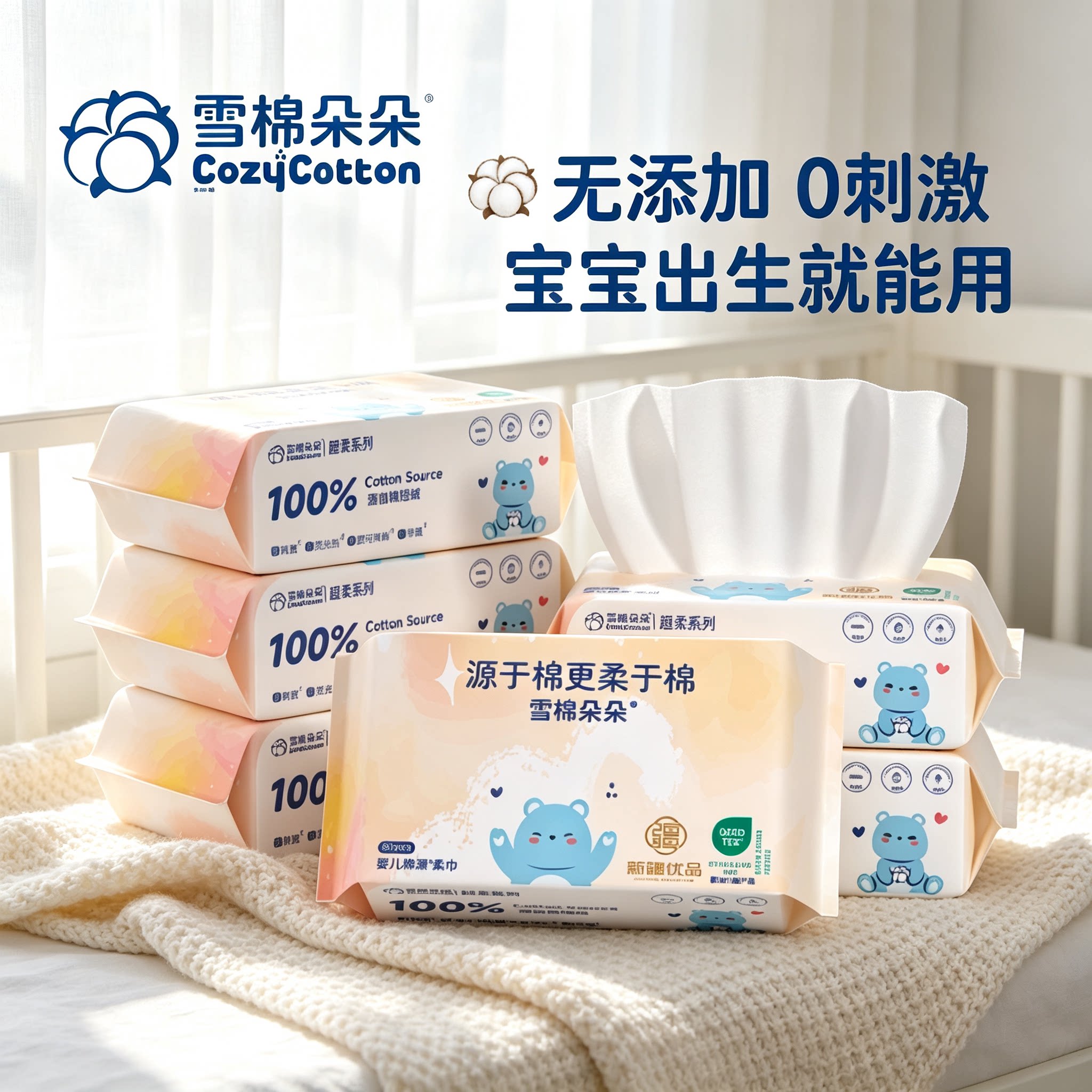 新疆棉源柔巾家用款医护级洗脸巾