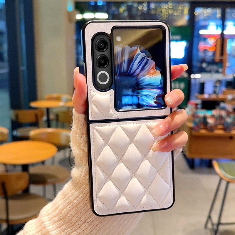 适用于努比亚Flip2手机壳小香风菱形格子nubiaflip2保护皮套超薄防摔软壳NX732J高档大牌时尚潮女外壳高级感