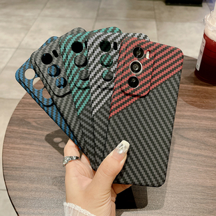 适用OPPOReno12手机壳碳纤维纹reno12pro凯夫拉reno11pro散热超薄轻全包防摔硬壳磨砂高端新款奢华商务保护套