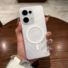 适用oppoReno14手机壳reno13冰雾磁吸硬壳12pro半透明全包防摔保护套精孔防指纹14pro高级感简约男女款PC硬壳