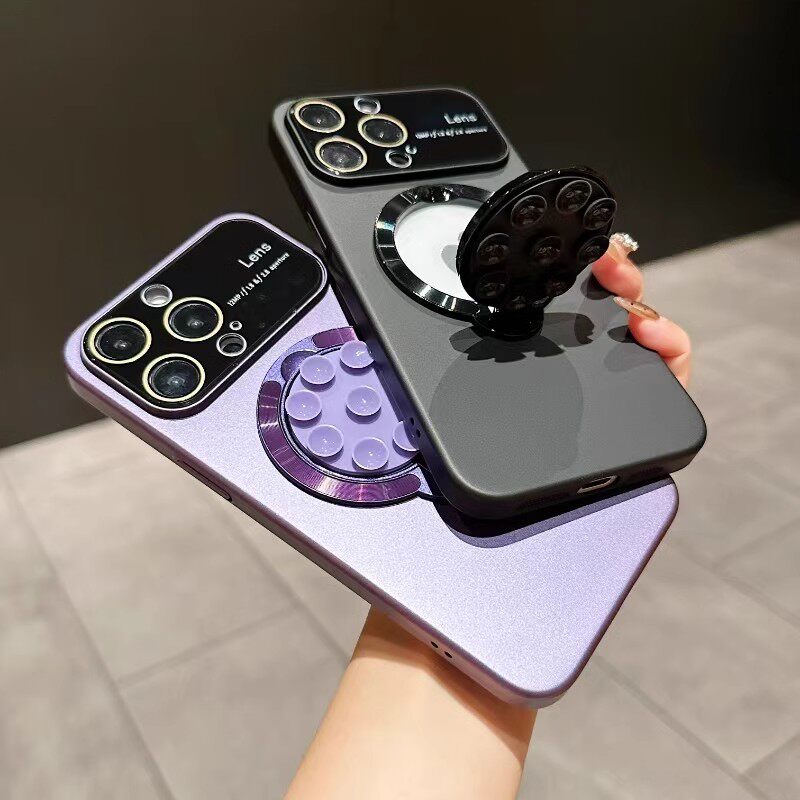 适用于苹果iphone16promax手机壳新款iphone15硅胶吸盘支架14Pro磁吸13promax全包镜头12贴墙壁11防摔保护套