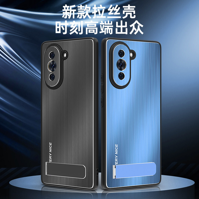 适用于华为nova10手机壳5G拉丝金属磨砂护镜头全包nova10pro软胶边防摔nova9个性光面防汗划nova9pro保护套潮