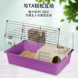 飞宝兔笼豚鼠笼子荷兰猪豚鼠防喷尿大号双层豪华别墅家用