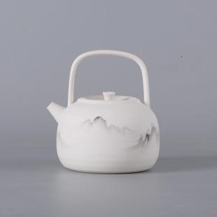 家用功夫泡茶壶陶瓷电陶炉碳炉明火烧水壶手绘提梁茶壶养生煮茶器