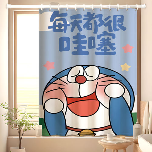 小窗户遮光窗帘免打孔安装