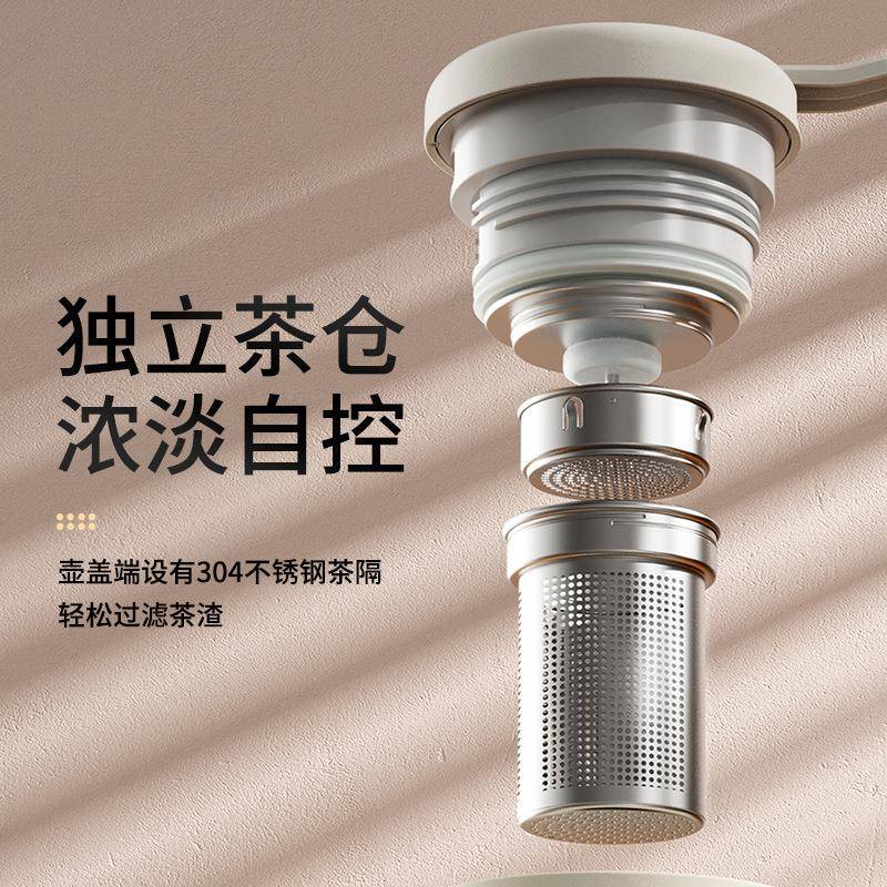 36钢不锈焖茶壶家用老白茶分闷泡壶茶水43离1保温水壶大容量泡茶