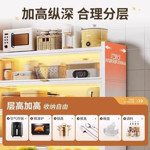 厨房置物架落地层多收纳柜子微波炉橱家用带门多功能储CWG 2柜
