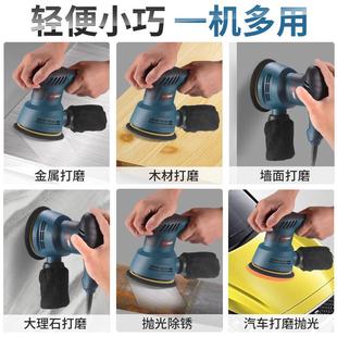 砂HHS纸机机打磨油漆墙面腻子小型圆盘抛机光电动材家具偏心木砂