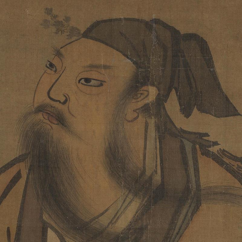 画复制张路仙人携鹿JY202203图玄新关走廊装饰画客厅书房中式卷画图片