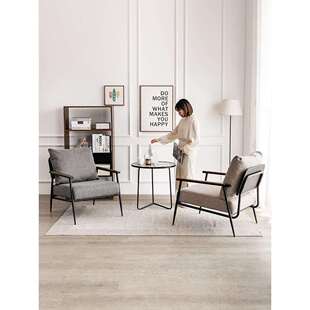 阳台茶桌椅组合简约现代铁艺客厅卧室休闲小沙发三件套一桌两椅子