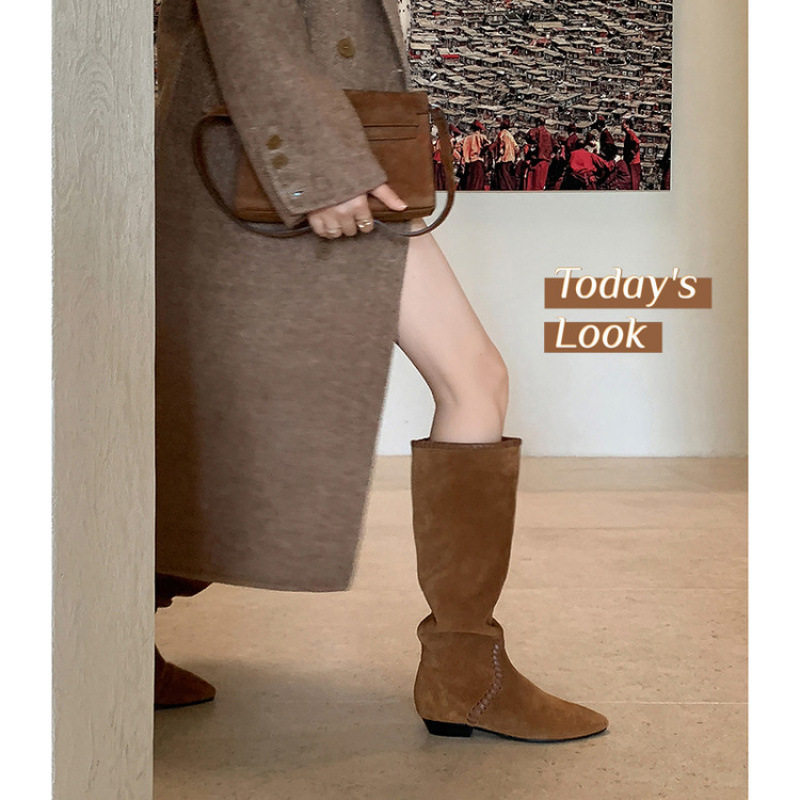 时尚牛皮高筒慵懒堆堆靴秋冬新款复古美拉德西部骑士靴女,户外/登山/野营/旅行用品,登山鞋/徒步鞋,淘宝优惠券,粉丝福利购,淘宝优惠卷