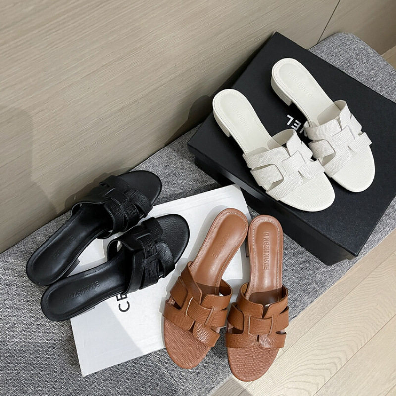 3cm跟高真皮法式气质高级粗跟绝美不累脚凉拖女外穿夏季平底凉鞋,户外/登山/野营/旅行用品,登山鞋/徒步鞋,淘宝优惠券,粉丝福利购,淘宝优惠卷