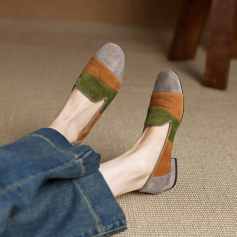 羊皮版~气质款单鞋2025新款法式复古风时尚百搭简约浅口平底鞋女,户外/登山/野营/旅行用品,登山鞋/徒步鞋,淘宝优惠券,粉丝福利购,淘宝优惠卷