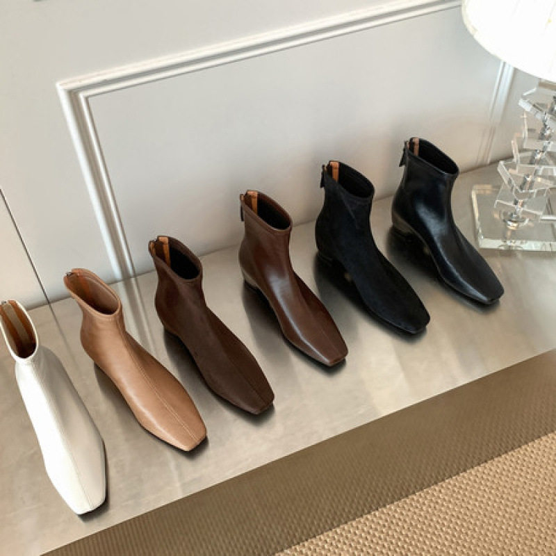 法式2025巨好看内增高粗跟小踝靴弹力瘦瘦靴早秋洋气小短靴女