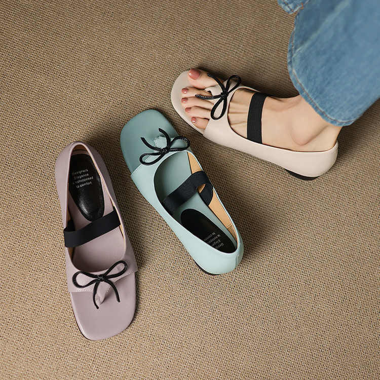 时尚小众设计夹趾凉鞋女2025新款法式温柔蝴蝶结浅口一脚蹬罗马鞋,户外/登山/野营/旅行用品,登山鞋/徒步鞋,淘宝优惠券,粉丝福利购,淘宝优惠卷