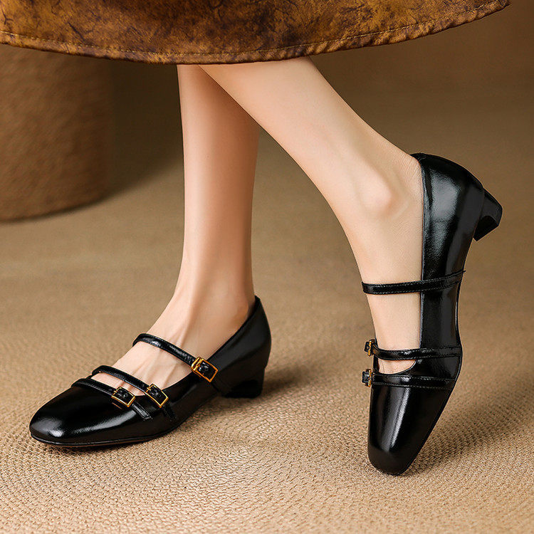 2025新款羊皮复古方头猫跟玛丽珍鞋女一字带低跟软底不累脚单鞋,户外/登山/野营/旅行用品,登山鞋/徒步鞋,淘宝优惠券,粉丝福利购,淘宝优惠卷