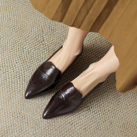 4cm~法式英伦风尖头软羊皮浅口单鞋女复古气质中跟乐福鞋小皮鞋,户外/登山/野营/旅行用品,登山鞋/徒步鞋,淘宝优惠券,粉丝福利购,淘宝优惠卷