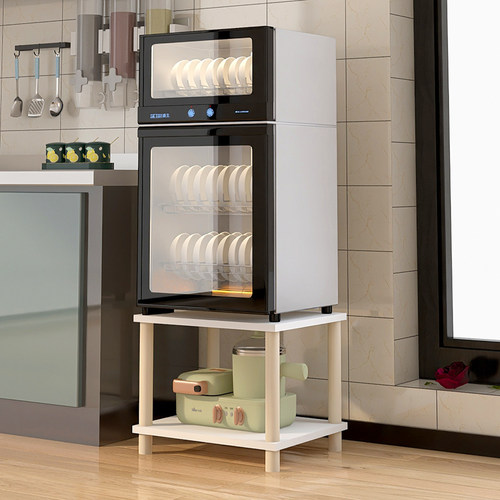 消毒柜置物架厨房微波炉托架底座多层落地洗碗机垫高实木架子