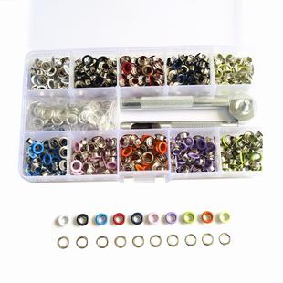 跨境300 内径5MM铜喷漆彩色气眼鸡眼皮带孔吊牌孔含工具套装