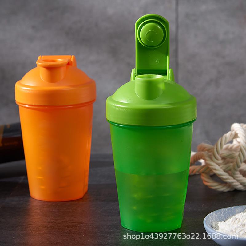 便携400ml摇摇杯运动搅拌杯蛋白粉奶昔水壶健身房水杯厂家