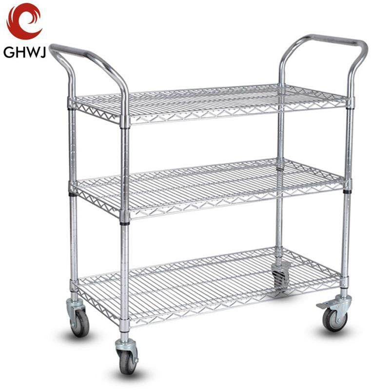 三层工具分拣车双扶手静音不锈钢镀铬网格手推车搬运多层推车带轮,搬运/仓储/物流设备,其他起重搬运设备,淘宝优惠券,粉丝福利购,淘宝优惠卷
