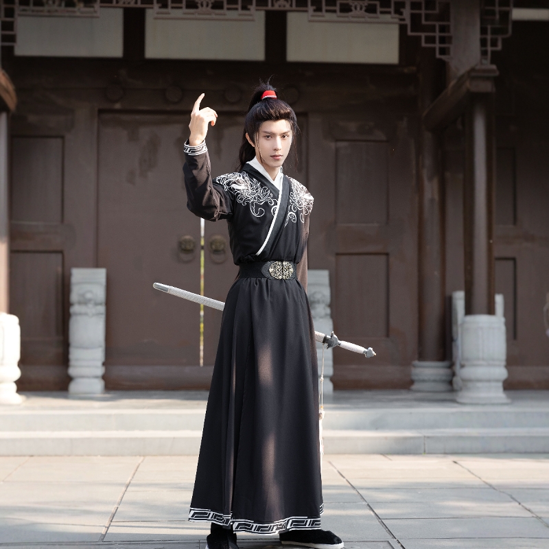 原创【游鲤】男女款日常长裙汉服侠客套装古装绣花