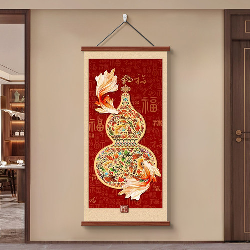 新中式福禄呈祥玄关挂画