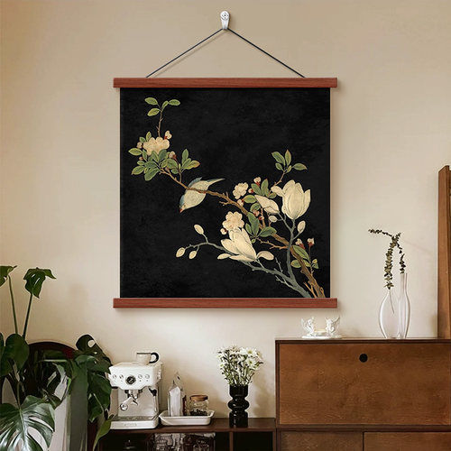 新中式喜上眉梢客厅装饰画