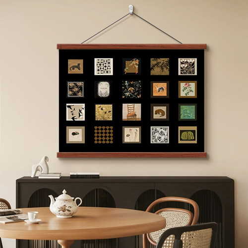 古风电表箱装饰画复古小众艺术