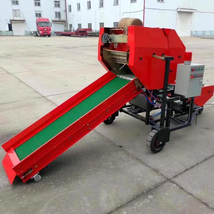 芦苇秸秆牧场压块机牛场黄储饲草打包机自动三缸液压秸秆打捆机
